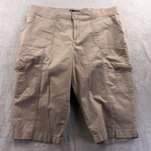 2 Lee Womens Cargo Shorts Size 18W Lot Of Two Pull On Stretch Casual Relaxed - Picture 11 of 14